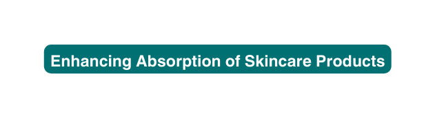 Enhancing Absorption of Skincare Products